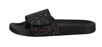 WOMAN'S SHOES BLACK GLITTER SANDALS ANNA NEW HOLO