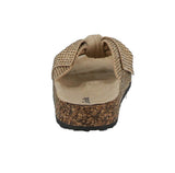 KID'S SHOES BEIGE SUEDE/GLITTER SANDALS BERK-27K