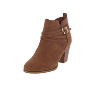 WOMAN'S BOOTIES TAN NUB SOSANNA-1