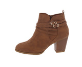 WOMAN'S BOOTIES TAN NUB SOSANNA-1