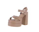 WOMAN'S SHOES NUDE PU HEELS TWICE-11