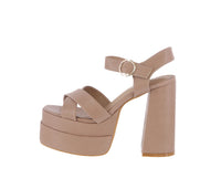 WOMAN'S SHOES NUDE PU HEELS TWICE-11