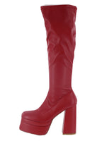 WOMAN'S SHOES RED PU BOOTS TWICE-18