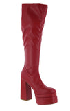 WOMAN'S SHOES RED PU BOOTS TWICE-18