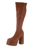 WOMAN'S SHOES TAN PU BOOTS TWICE-18