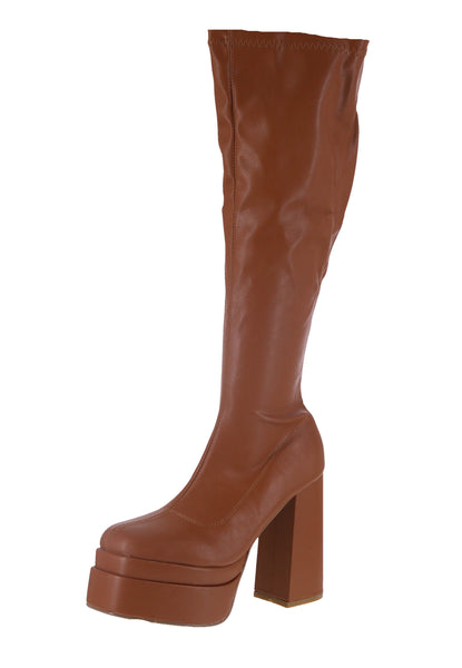 WOMAN'S SHOES TAN PU BOOTS TWICE-18